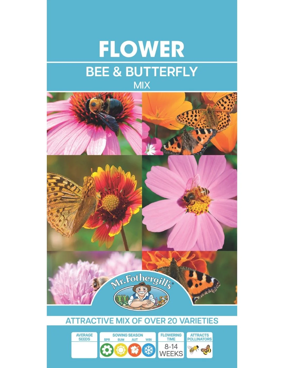 Bee and Butterfly Flower Mix Seeds - Image 2