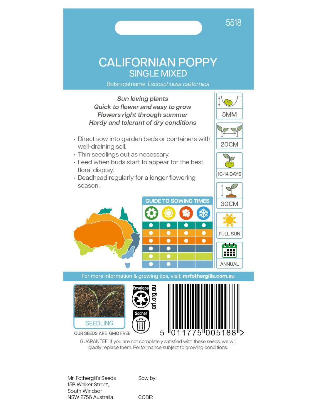 Californian Poppy Single Mixed Seeds - Image 3