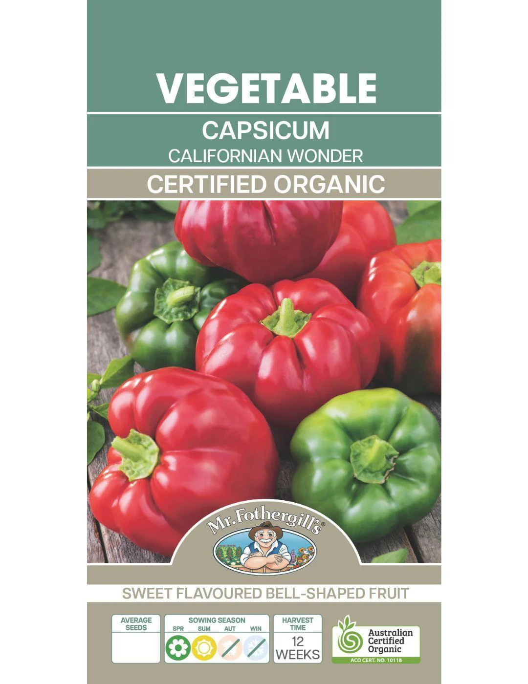 Capsicum Californian Wonder (Organic) - Image 2