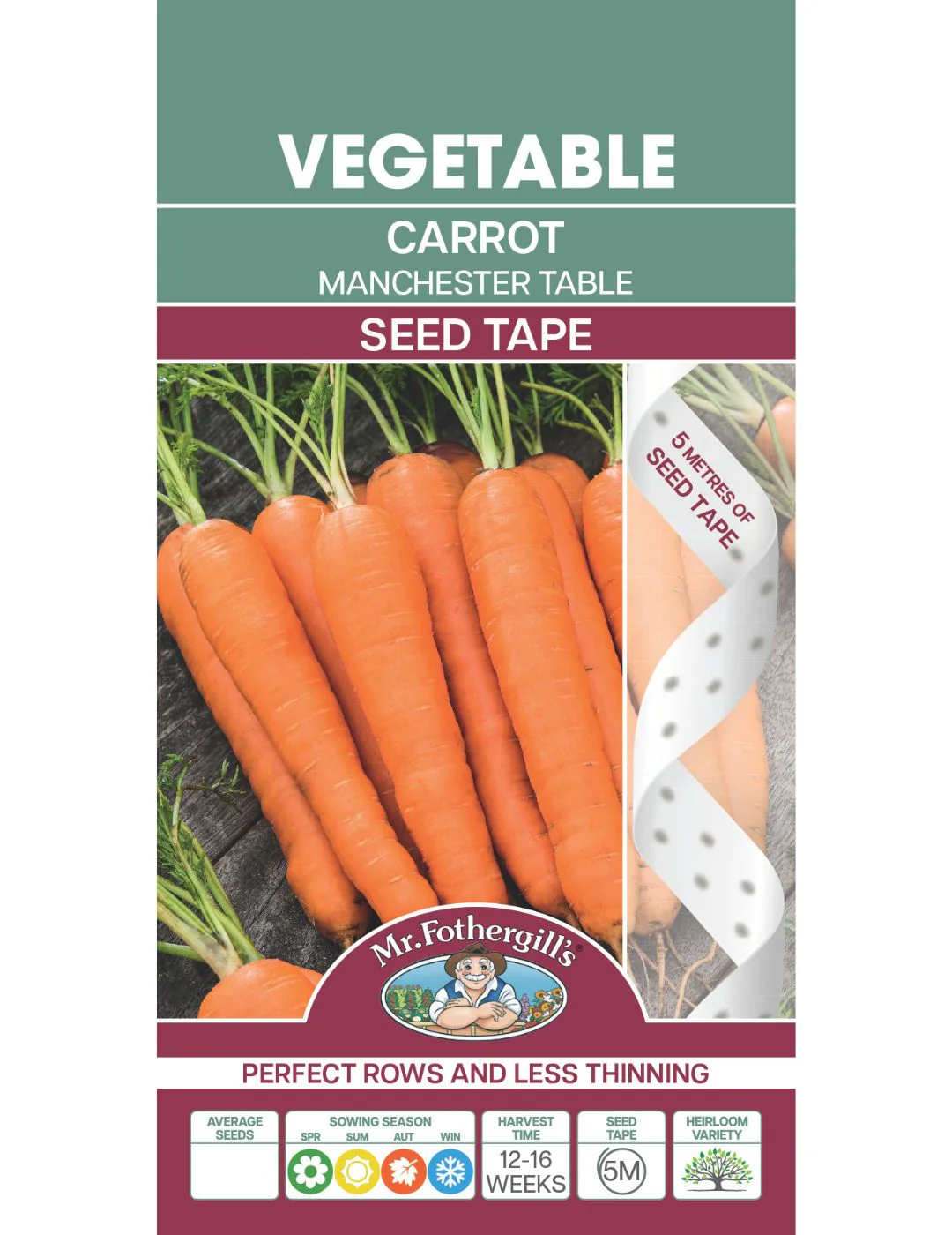 Carrot Manchester Table Seed Tape - Image 2