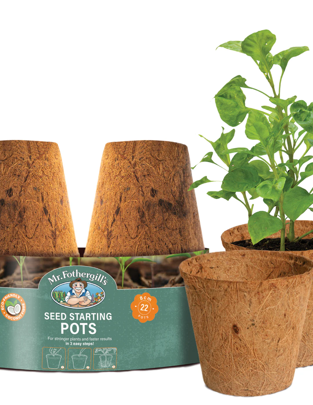 Mr Fothergill's 8cm Coco Fibre Pot (22 Pots) - Image 5