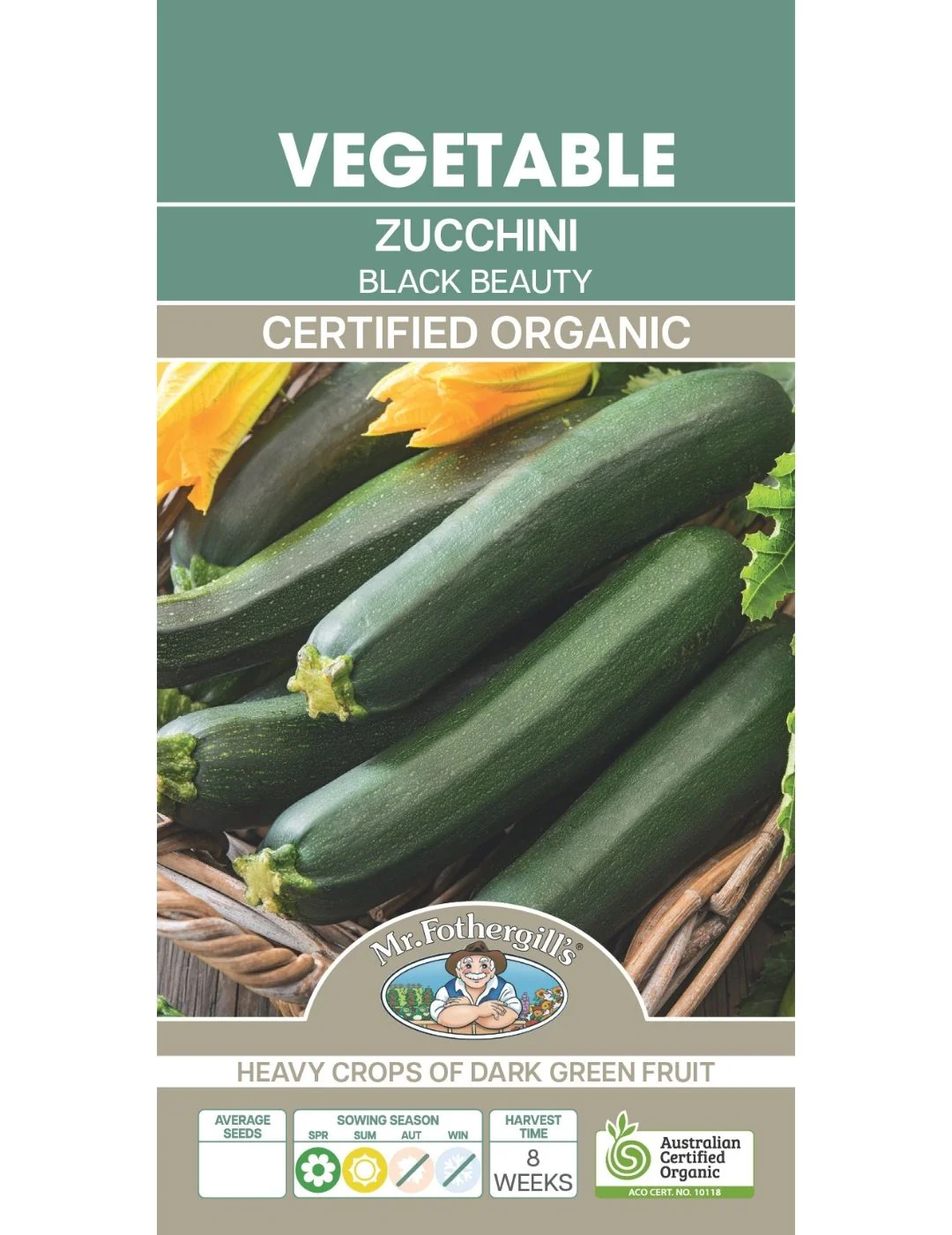 Zucchini Black Beauty ORGANIC - Image 2